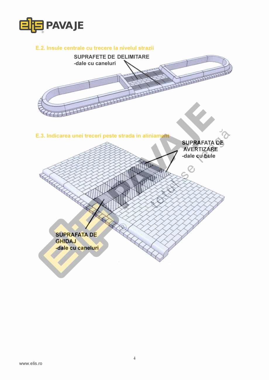 Pagina 4-Fisa tehnica Dale  ELIS PAVAJE TACTILO 1 Fisa tehnica Romana  uman. Este indicata utilizarea apei in...