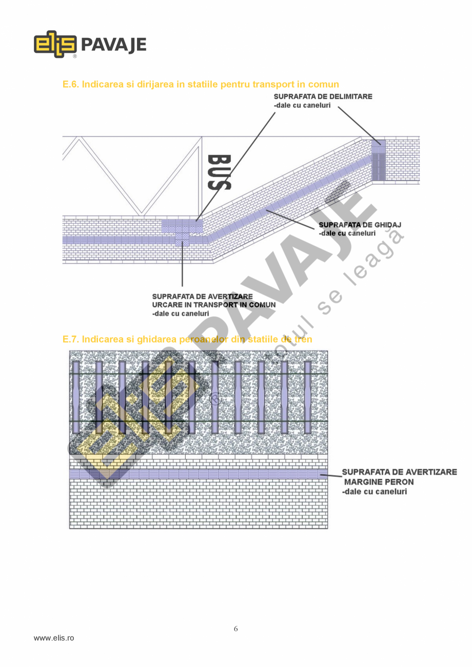 Pagina 6-Fisa tehnica Dale ELIS PAVAJE TACTILO 2 Fisa tehnica Romana rporale prin lovire,
strivire, taiere....