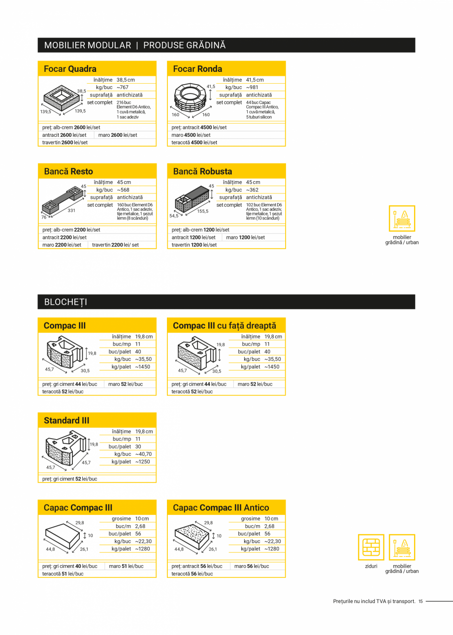 Pagina 15-Lista preturi /Oferta de produse Elis Pavaje febr 2024 - Dale pentru pardoseli exterioare, alei sau ...