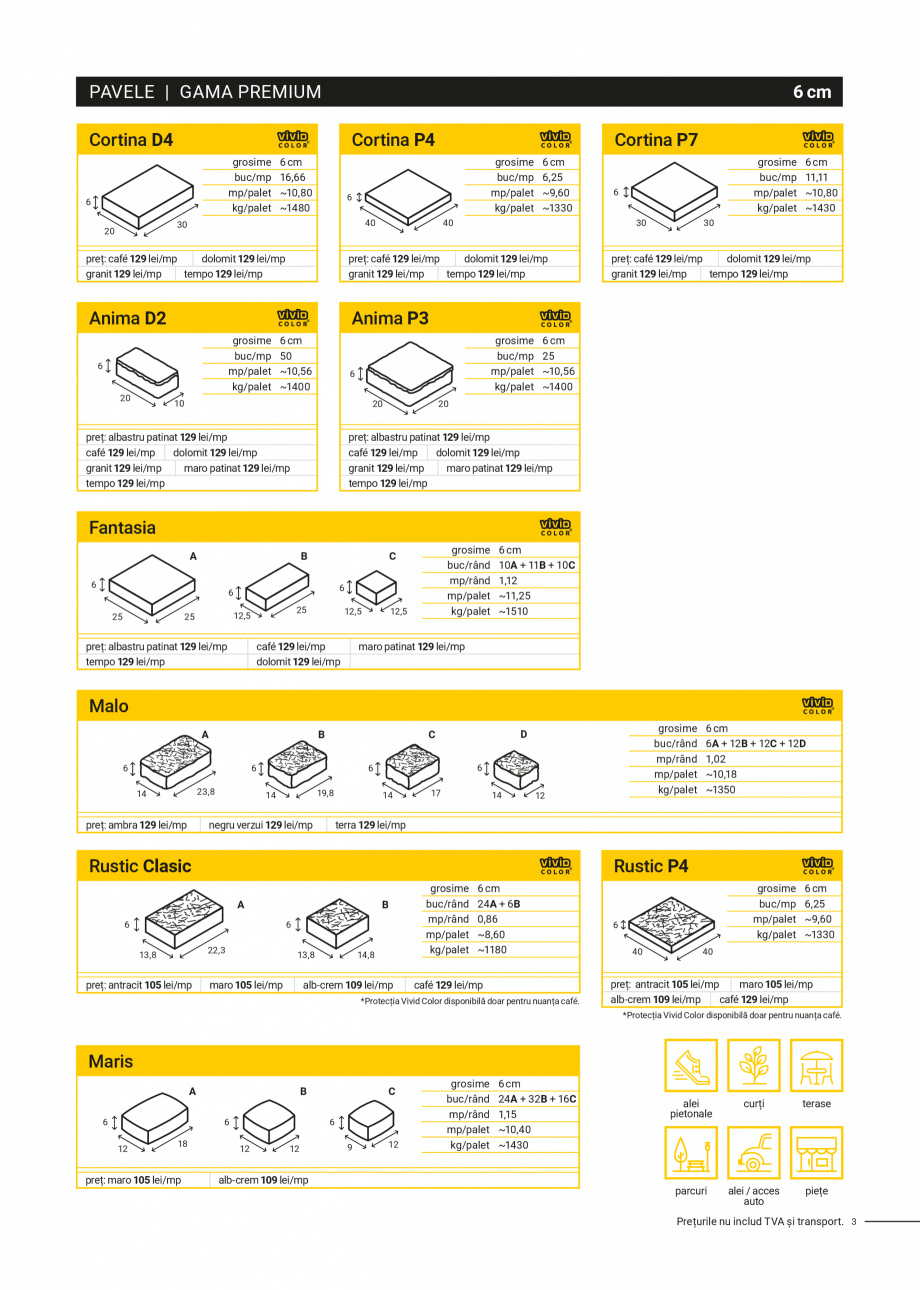 Pagina 3-Lista preturi /Oferta de produse Elis Pavaje febr 2024 - Rigole din beton compact pentru zone cu...