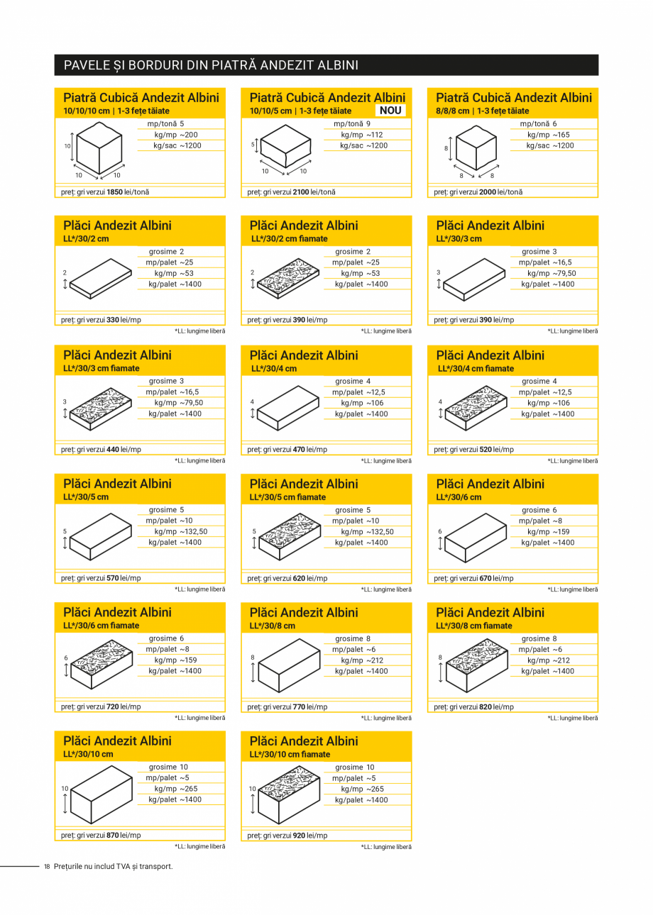 Pagina 18-Lista preturi /Oferta de produse Elis Pavaje febr 2024 - Rigole din beton compact pentru zone cu...