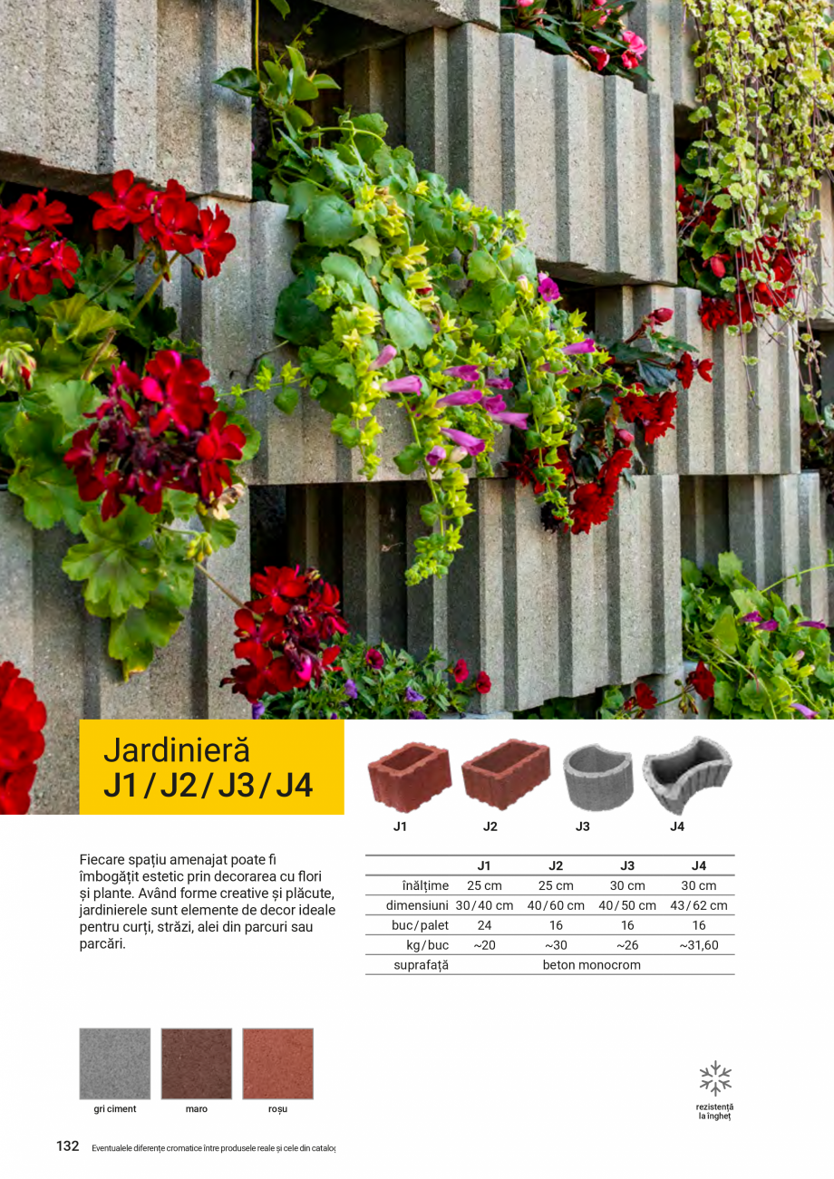 Pagina 132-Catalog - Elis Pavaje - 2024-2025 - Rigole din beton compact pentru zone cu trafic pietonal ELIS...
