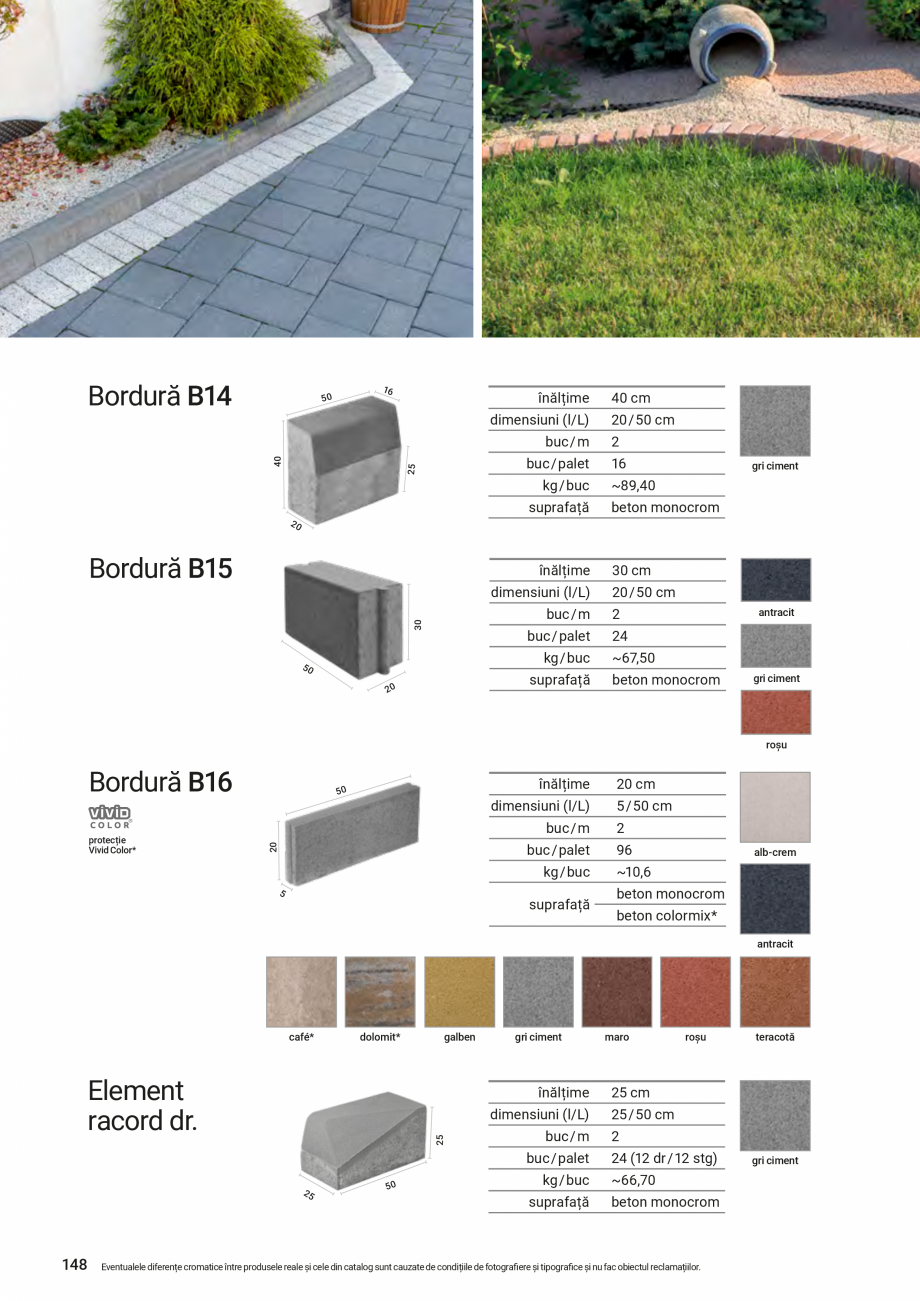 Pagina 148-Catalog - Elis Pavaje - 2024-2025 - Rigole din beton compact pentru zone cu trafic pietonal ELIS...