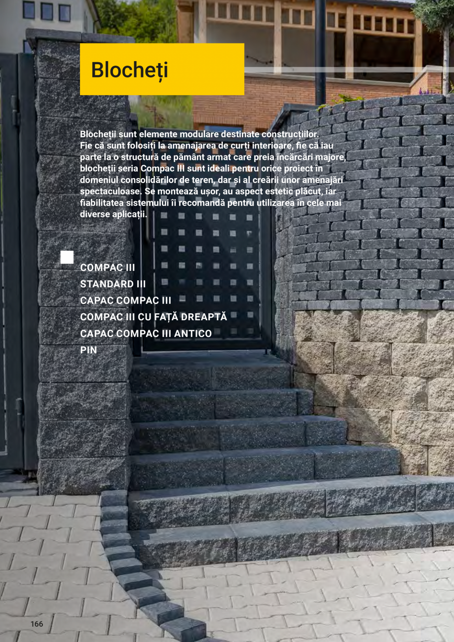 Pagina 166-Catalog - Elis Pavaje - 2024-2025 - Rigole din beton compact pentru zone cu trafic pietonal ELIS...