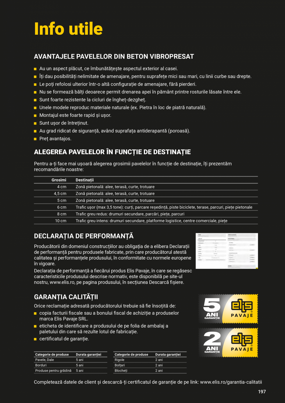 Pagina 197-Catalog - Elis Pavaje - 2024-2025 - Rigole din beton compact pentru zone cu trafic pietonal ELIS...