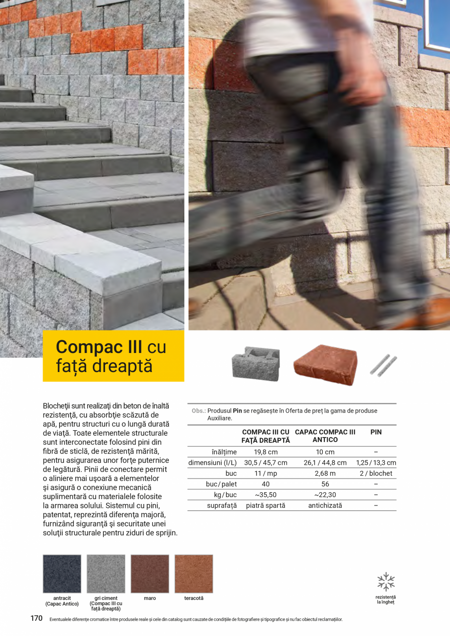 Pagina 170-Catalog - Elis Pavaje - 2024-2025 - Blocheti si boltari din beton pentru ziduri de sprijin ELIS...