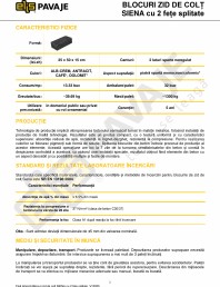 Bloc zid de colt Siena