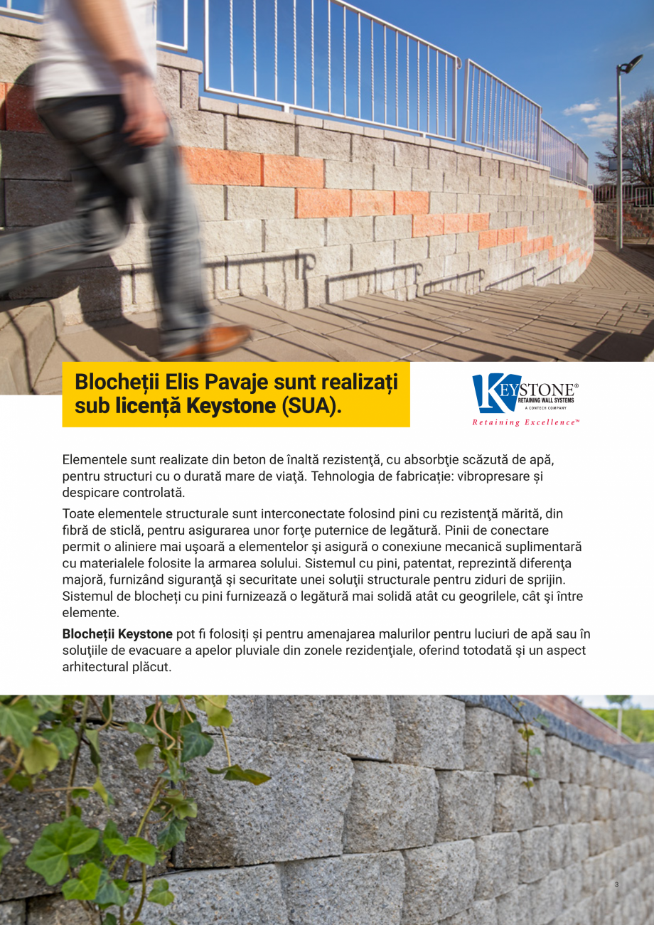 Pagina 3-Blocheti ELIS PAVAJE Catalog, brosura Romana  mai uşoară a elementelor şi asigură o conexiune...