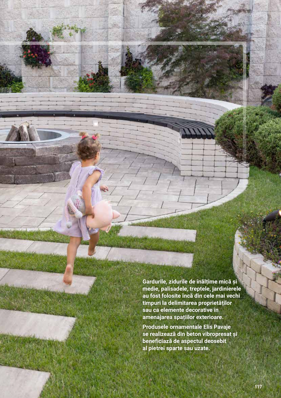 Pagina 117-Catalog de produse Elis  Pavaje 2026-2027 - Blocheti si boltari din beton ELIS PAVAJE Catalog,...
