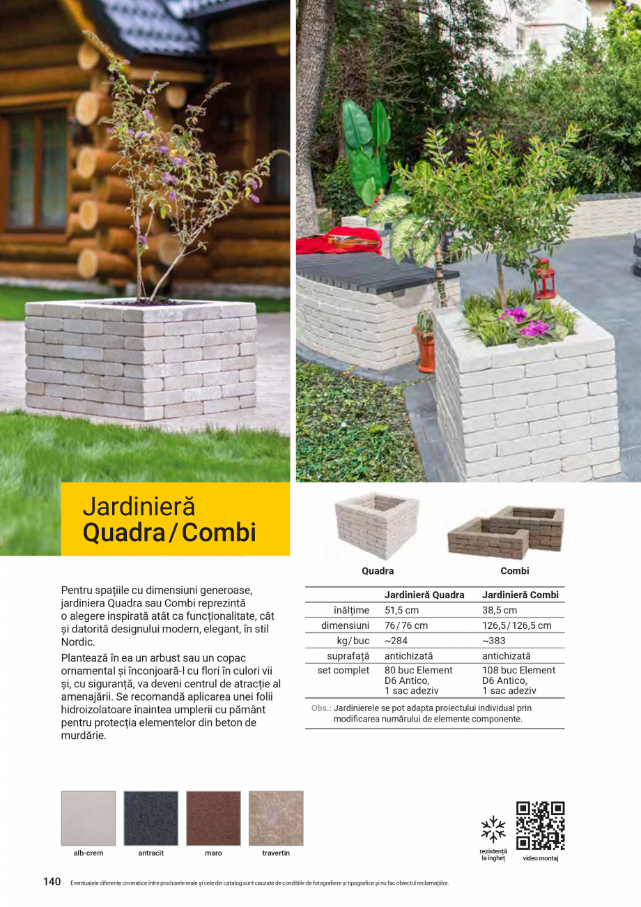 Pagina 140-Catalog de produse Elis  Pavaje 2026-2027 - Blocheti si boltari din beton ELIS PAVAJE Catalog,...