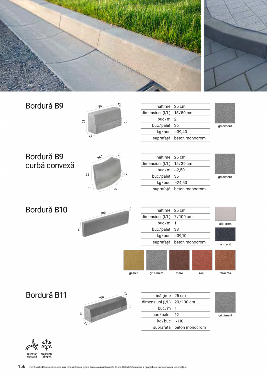 Pagina 156-Catalog de produse Elis  Pavaje 2026-2027 - Blocheti si boltari din beton ELIS PAVAJE Catalog,...