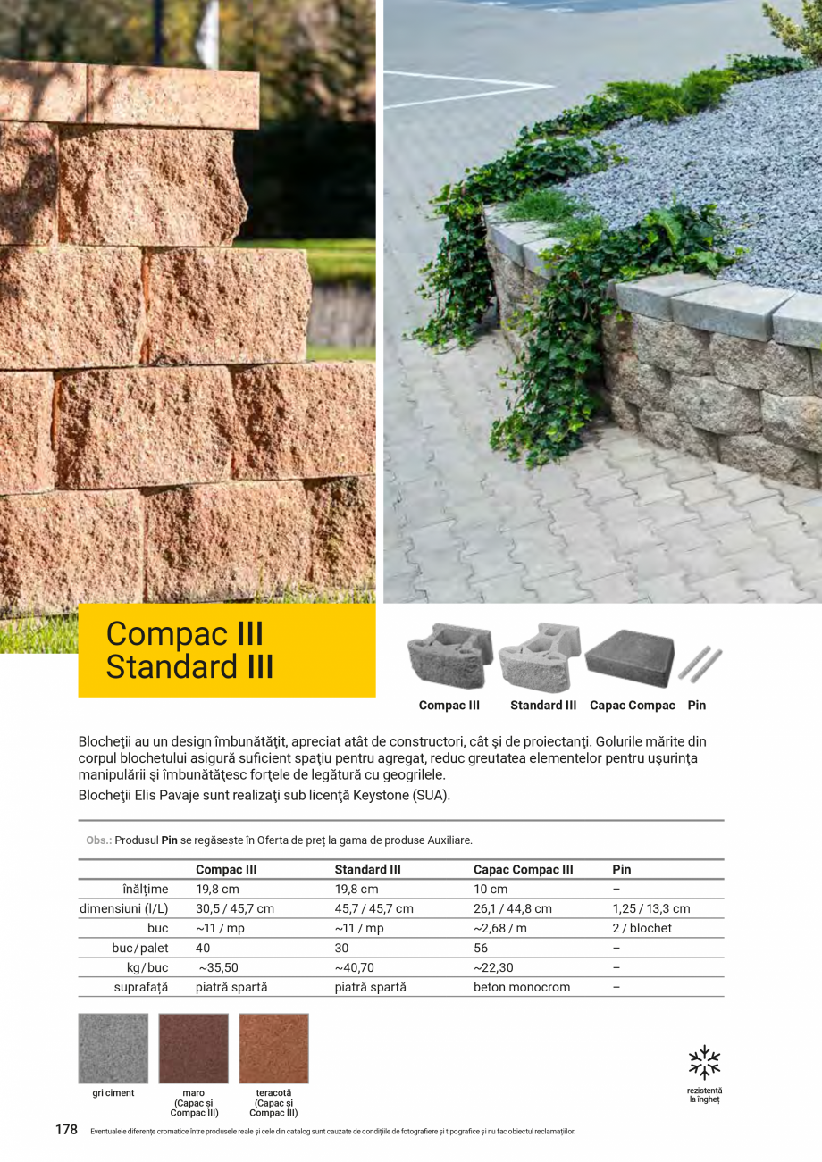 Pagina 178-Catalog de produse Elis  Pavaje 2026-2027 - Blocheti si boltari din beton ELIS PAVAJE Catalog,...