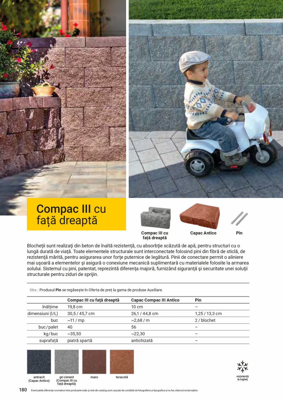 Pagina 180-Catalog de produse Elis  Pavaje 2026-2027 - Blocheti si boltari din beton ELIS PAVAJE Catalog,...