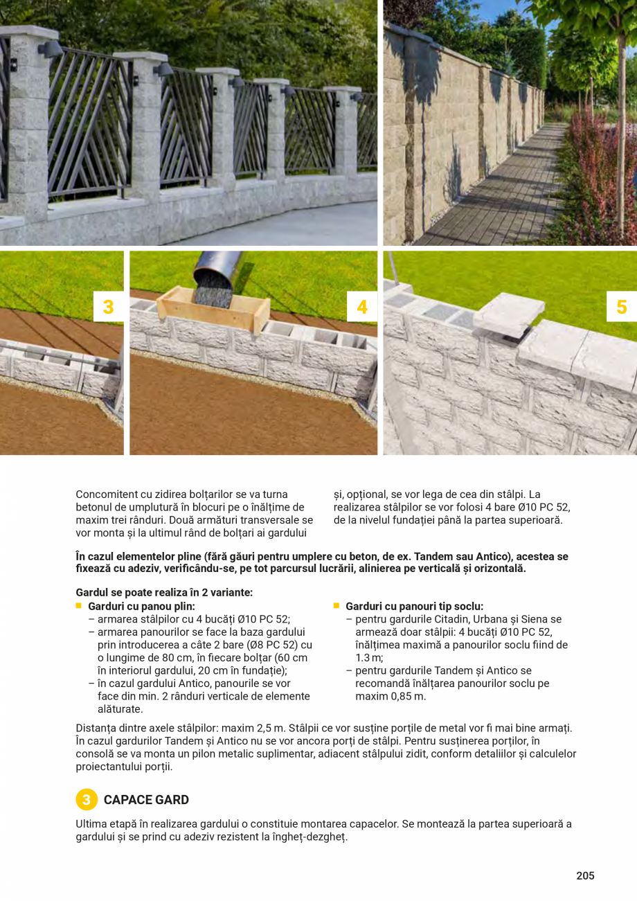 Pagina 205-Catalog de produse Elis  Pavaje 2026-2027 - Blocheti si boltari din beton ELIS PAVAJE Catalog,...