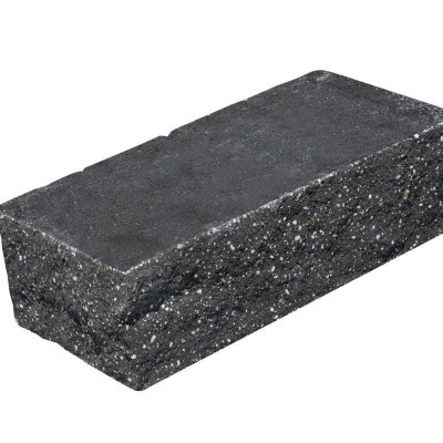 ELIS PAVAJE Bloc zid de colt Siena cu 2 fete splitate - Antracit - Blocheti si