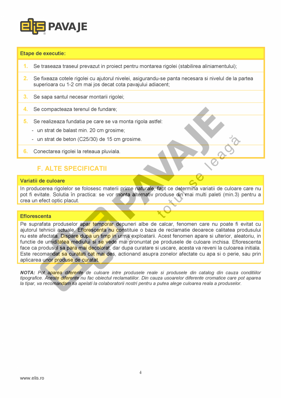 Pagina 4-Fisa tehnica Rigola Scafa R10 ELIS PAVAJE Fisa tehnica Romana 
materialele de constructii, respectiv...