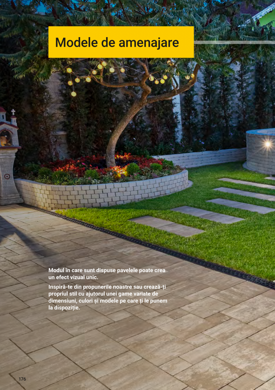 Pagina 176-Catalog - Elis Pavaje - 2024-2025 - Rigole din beton compact pentru terasa si gradina  ELIS PAVAJE...