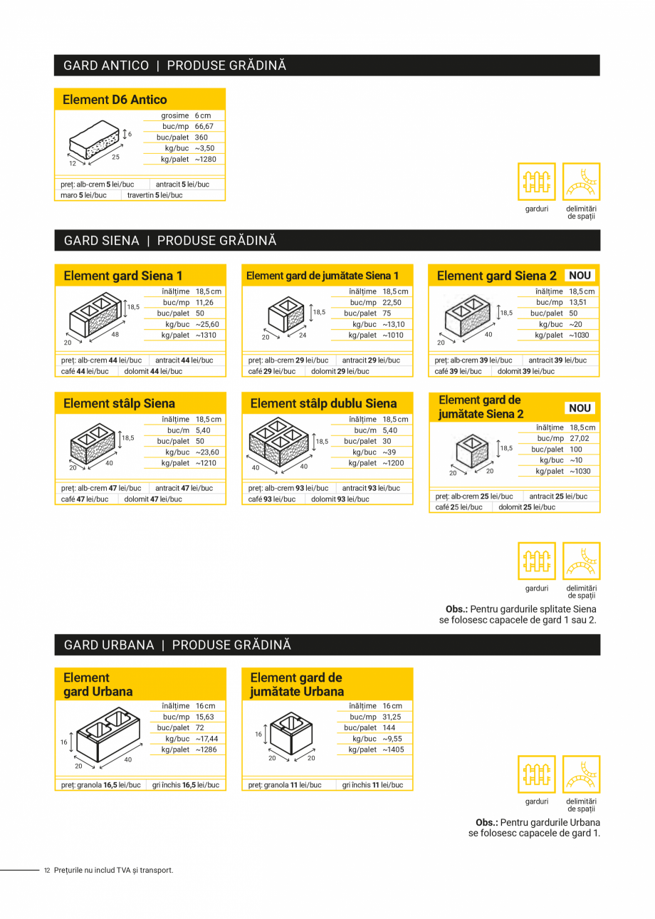 Pagina 12-Lista preturi /Oferta de produse Elis Pavaje febr 2024 - Rigole din beton compact pentru trafic auto...
