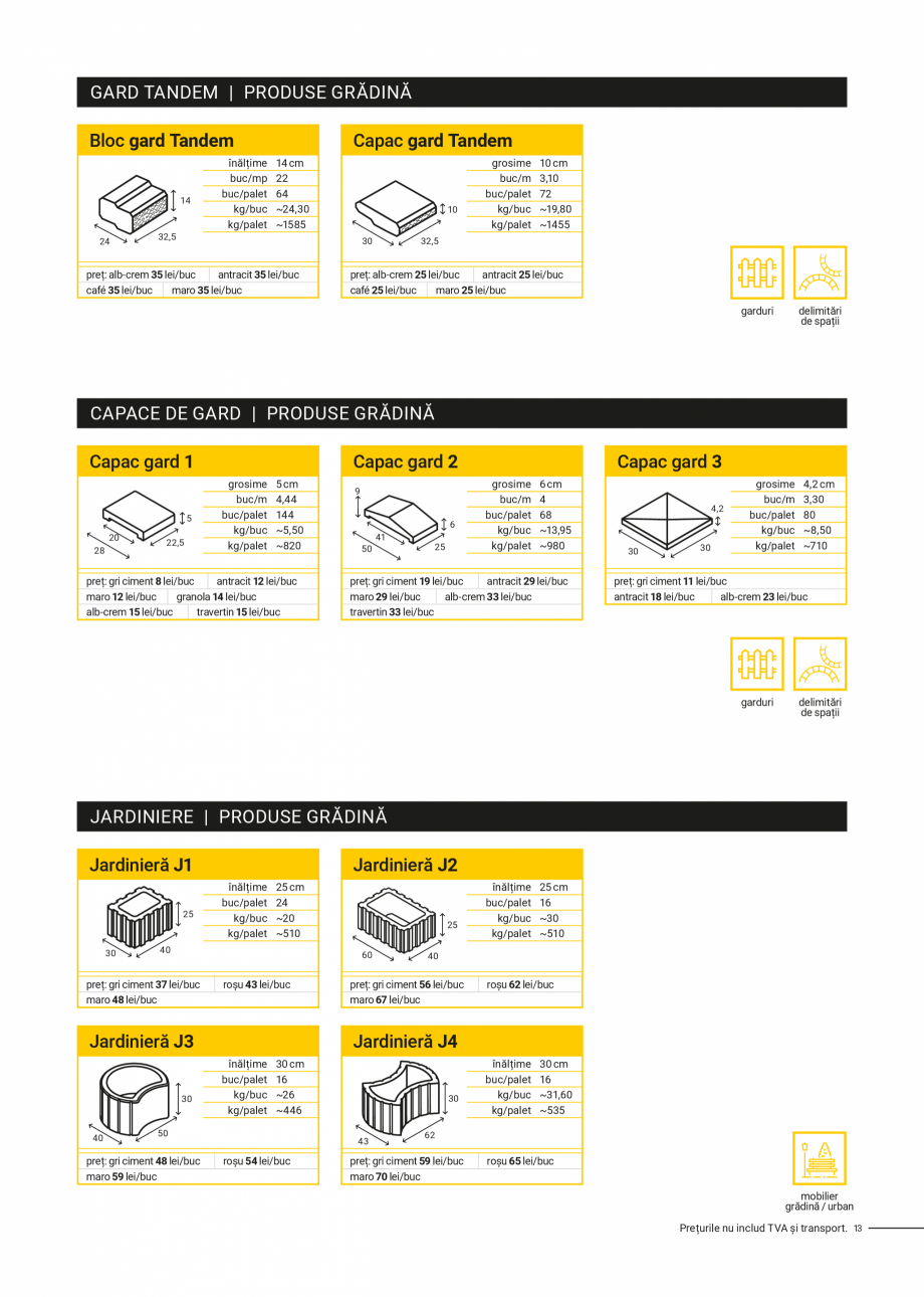 Pagina 13-Lista preturi /Oferta de produse Elis Pavaje febr 2024 - Rigole din beton compact pentru trafic auto...