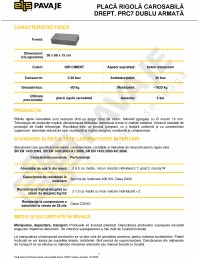 Placa rigola carosabila drpt. PRC7 dublu armata
