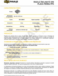 Rigola inclinata din placa pereu