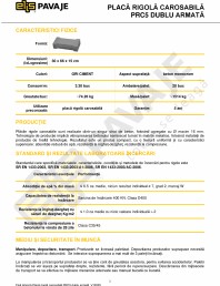 Placa rigola carosabila PRC5 dublu armata