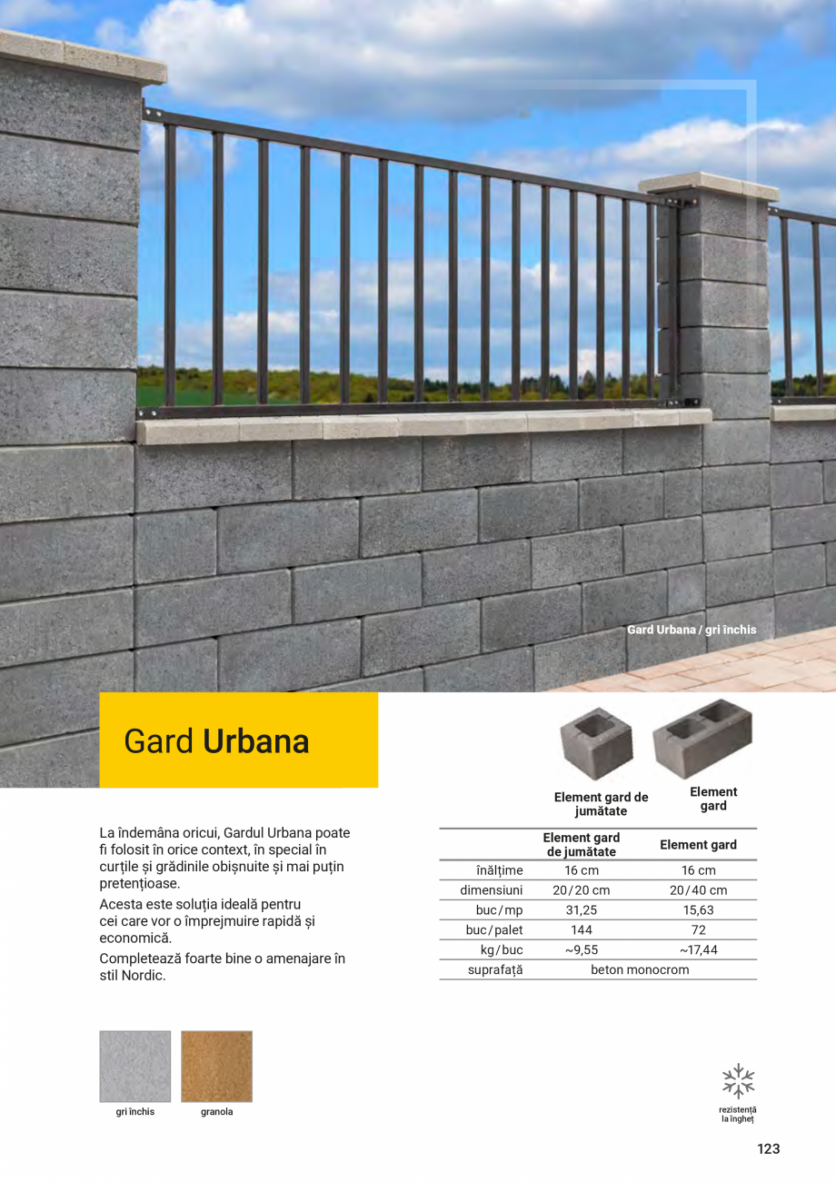 Pagina 123-Catalog - Elis Pavaje - 2024-2025 - Garduri modulare din beton vibropresat ELIS PAVAJE Catalog,...