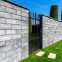 Vedere de aproape -gard realizat din element gard Citadin - Negru temperat