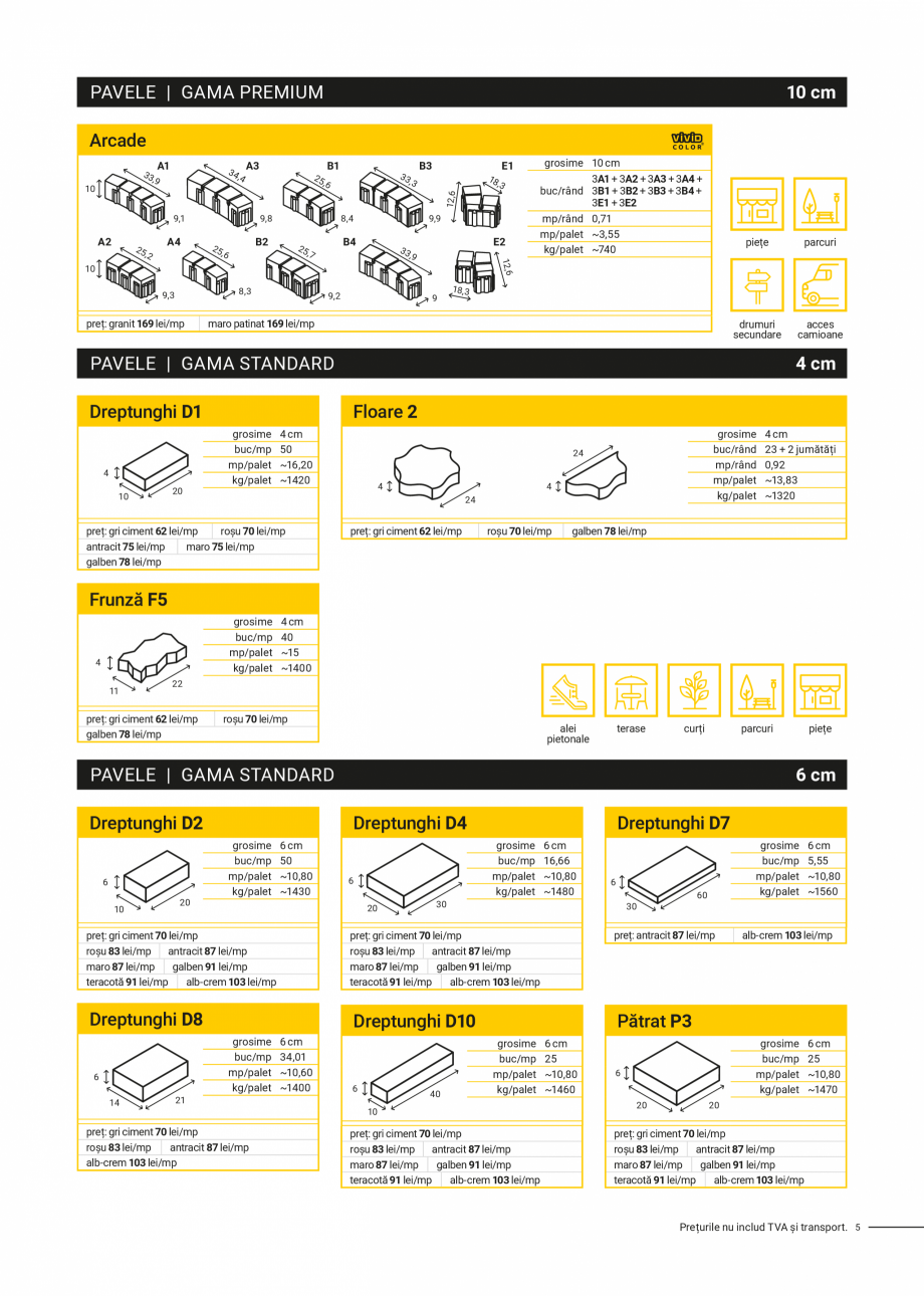 Pagina 5-Lista preturi /Oferta de produse Elis Pavaje febr 2024 - Pavele si borduri din piatra cubica pentru ...