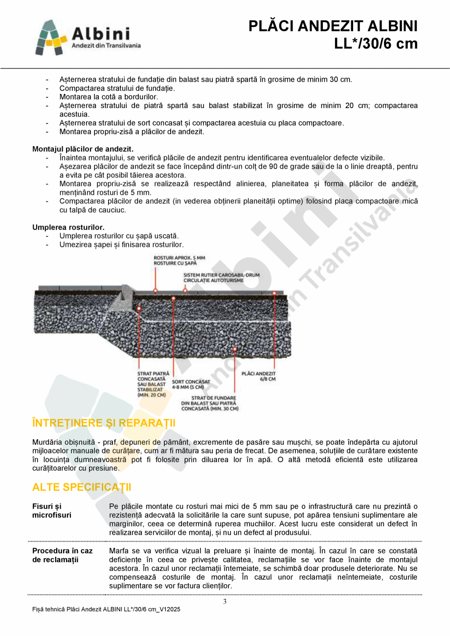 Pagina 3-Placi Andezit ELIS PAVAJE LL*/30/6 Fisa tehnica Romana e, jud. Alba - România

1

PLĂCI ANDEZIT...