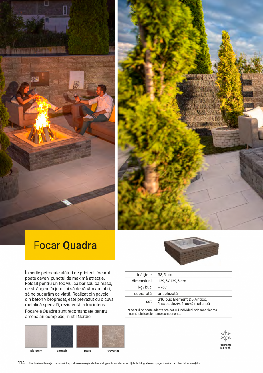 Pagina 114-Catalog - Elis Pavaje - 2024-2025 - Focare din beton pentru curte si gradina  ELIS PAVAJE Catalog,...