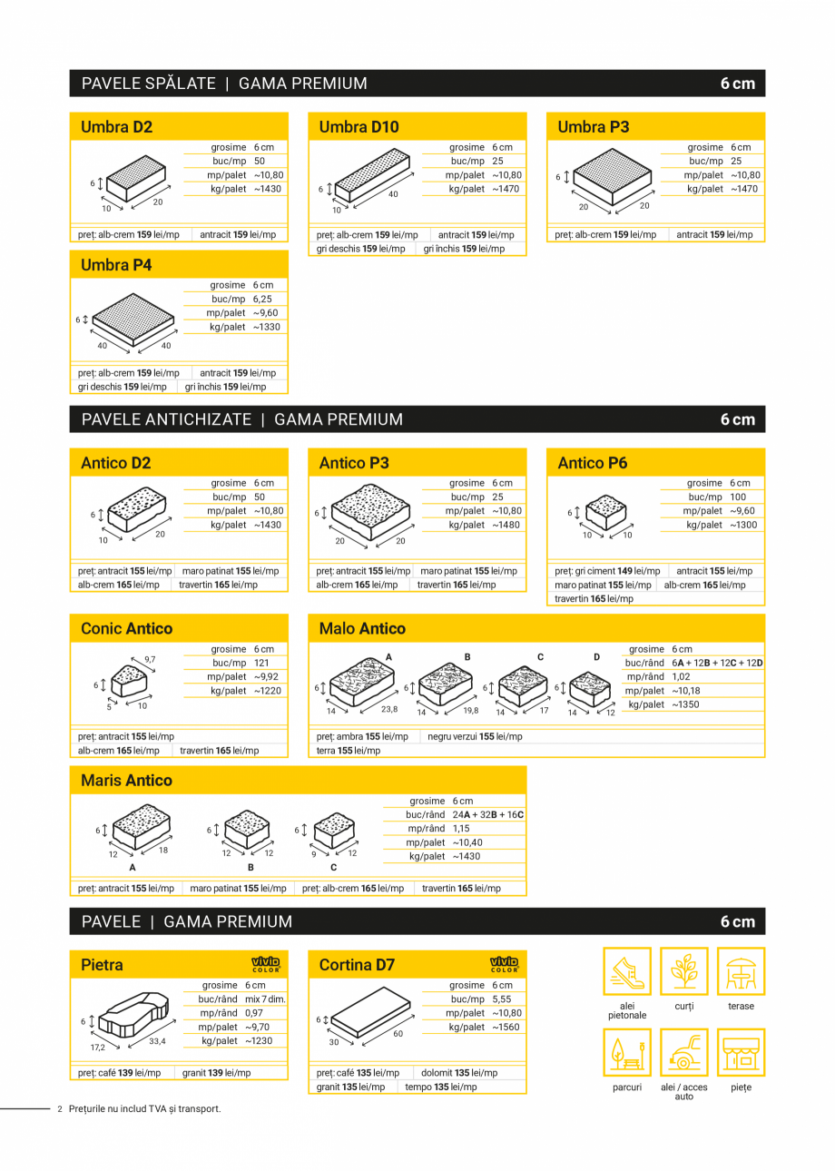 Pagina 2-Lista preturi /Oferta de produse Elis Pavaje febr 2024 - Mobilier din beton pentru curte si gradina ...