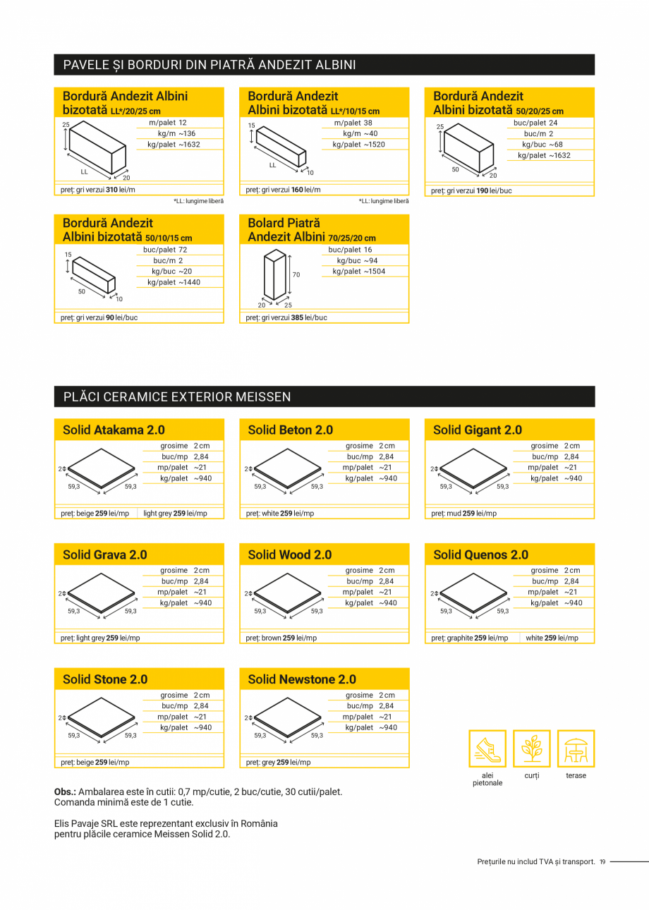 Pagina 19-Lista preturi /Oferta de produse Elis Pavaje febr 2024 - Mobilier din beton pentru curte si gradina ...