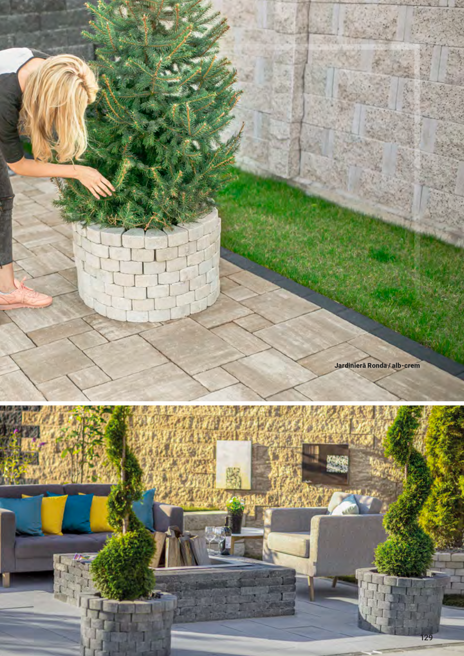 Pagina 129-Catalog - Elis Pavaje - 2024-2025 - Mobilier din beton pentru curte si gradina ELIS PAVAJE Catalog, ...