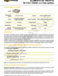 Element de treapta de colt Siena cu 2 fete splitate