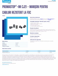 Manson pentru cabluri rezistent la foc