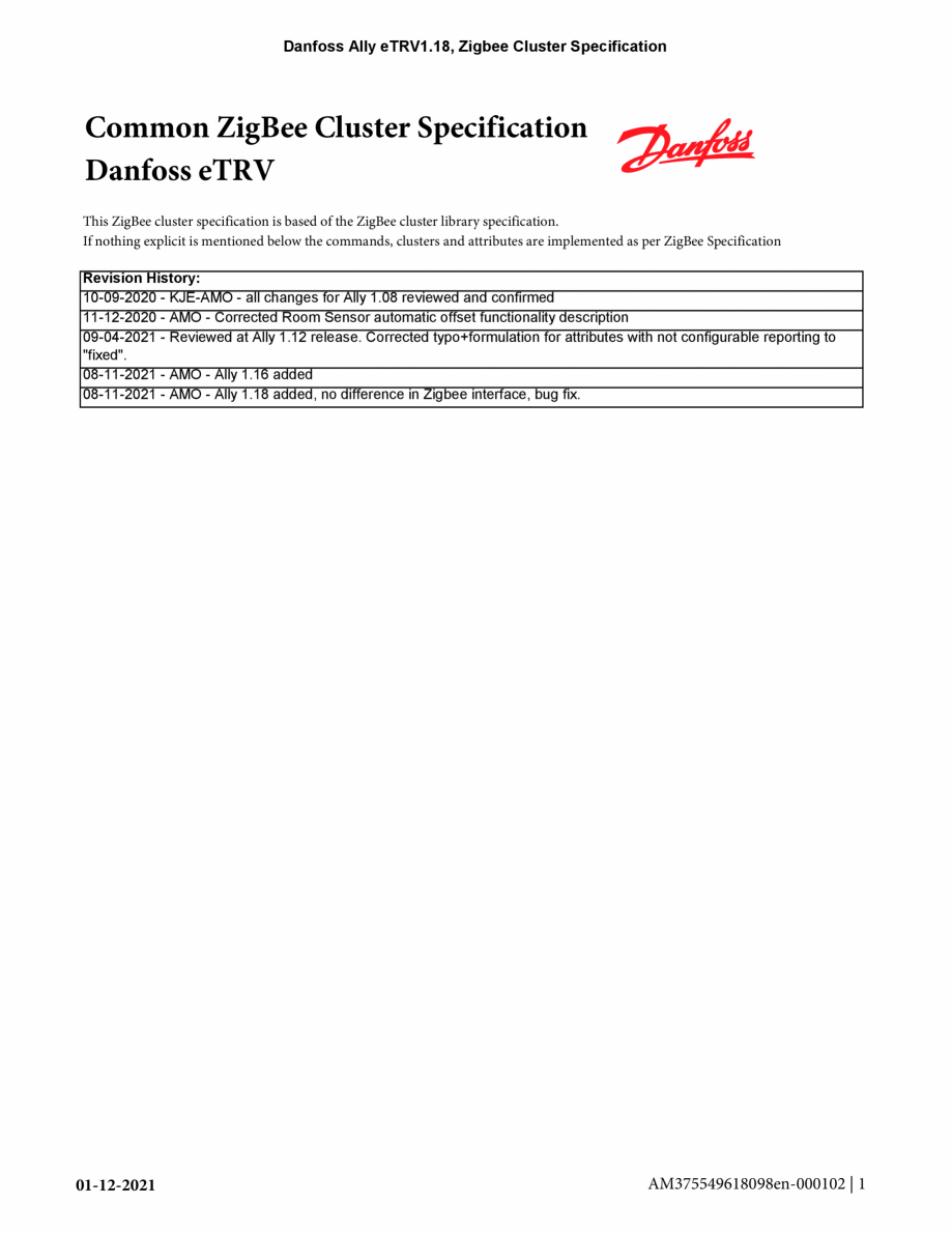 Pagina 1 - Specificatii pentru Unitatea centrala a sistemului de incalzire in pardoseala Danfoss...