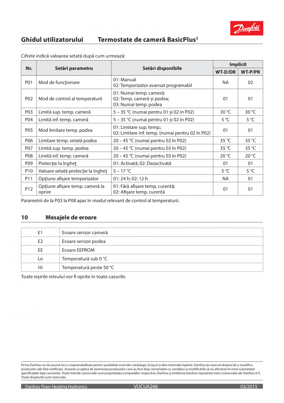 Pagina 4 - Ghid de utilizare - BasicPlus2 Termostate de cameră pentru încălzirea prin...