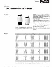 Actuator TWA Thermal Wax 