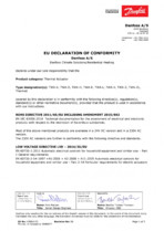 Declaratie de conformitate - Actuator - Danfoss EU-UK VJSBU102.06 DANFOSS