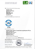 Declaratie de conformitate - Conducte PEX - SKZ A 843 DANFOSS
