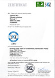 Declaratie de conformitate - Conducte PEX - SKZ A 843 DANFOSS - PEX-A EVOH 5 Layer