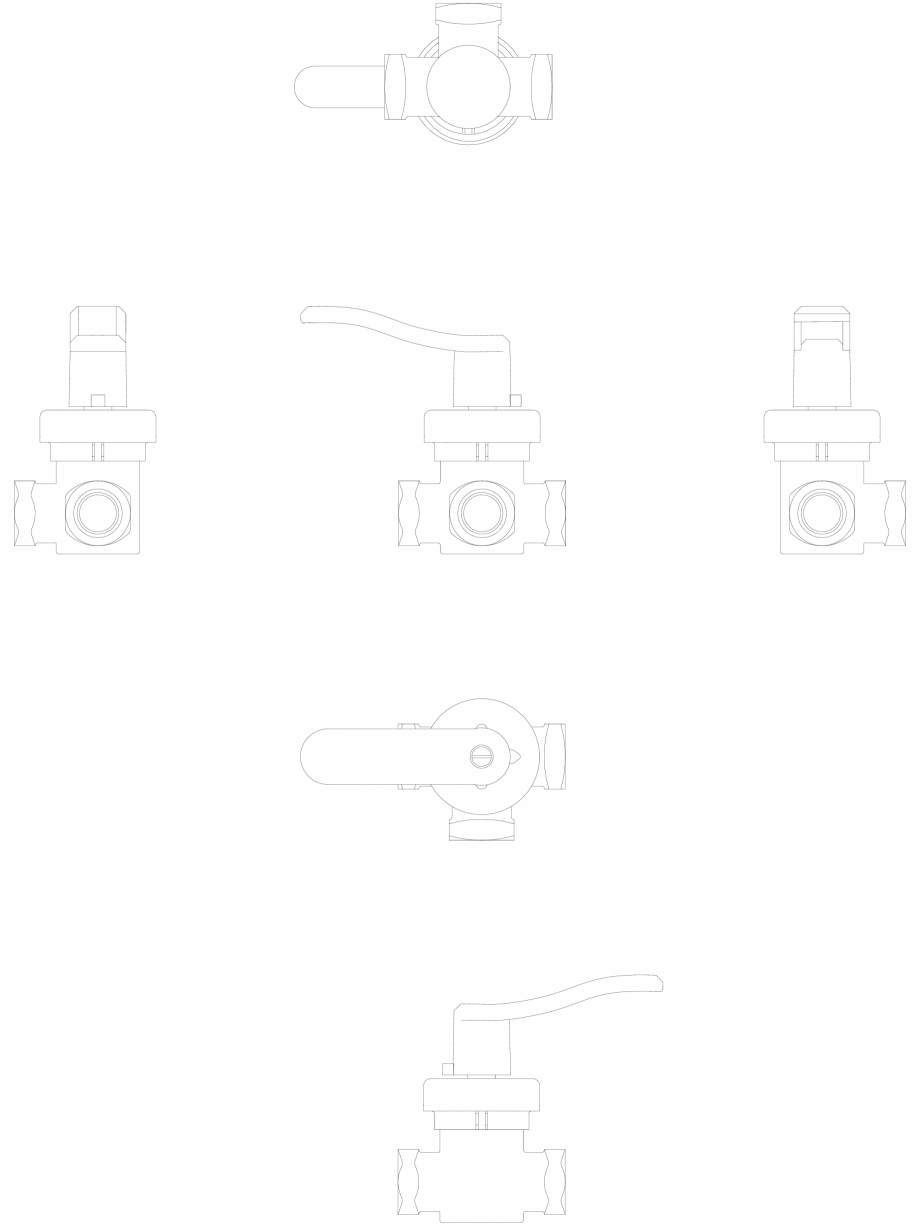 Pagina 1-CAD-DWG 2D CAD - vana rotativa DANFOSS Detaliu de produs HRB 3 