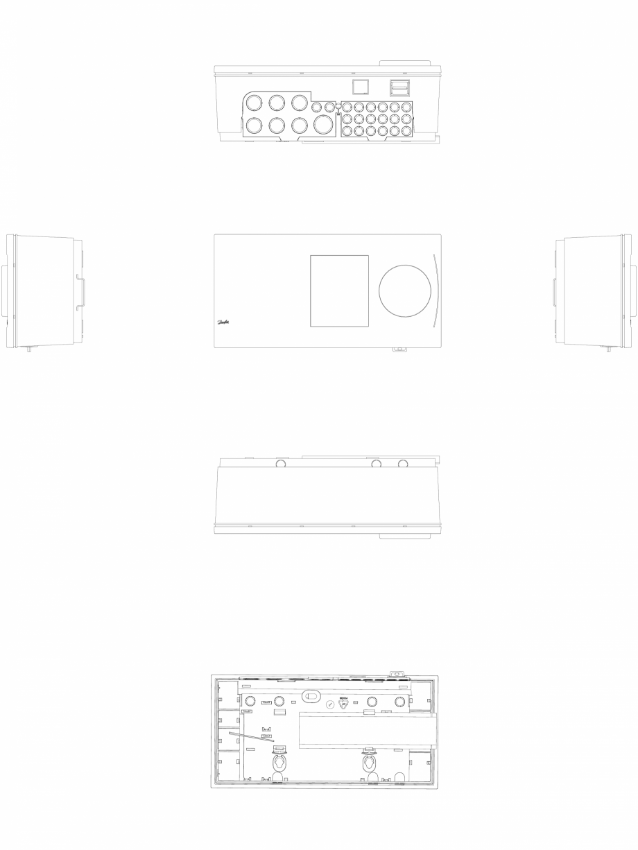 Pagina 1-CAD-DWG 2D CAD - Regulator electronic de temperatura  DANFOSS Detaliu de produs ECL Comfort 310 