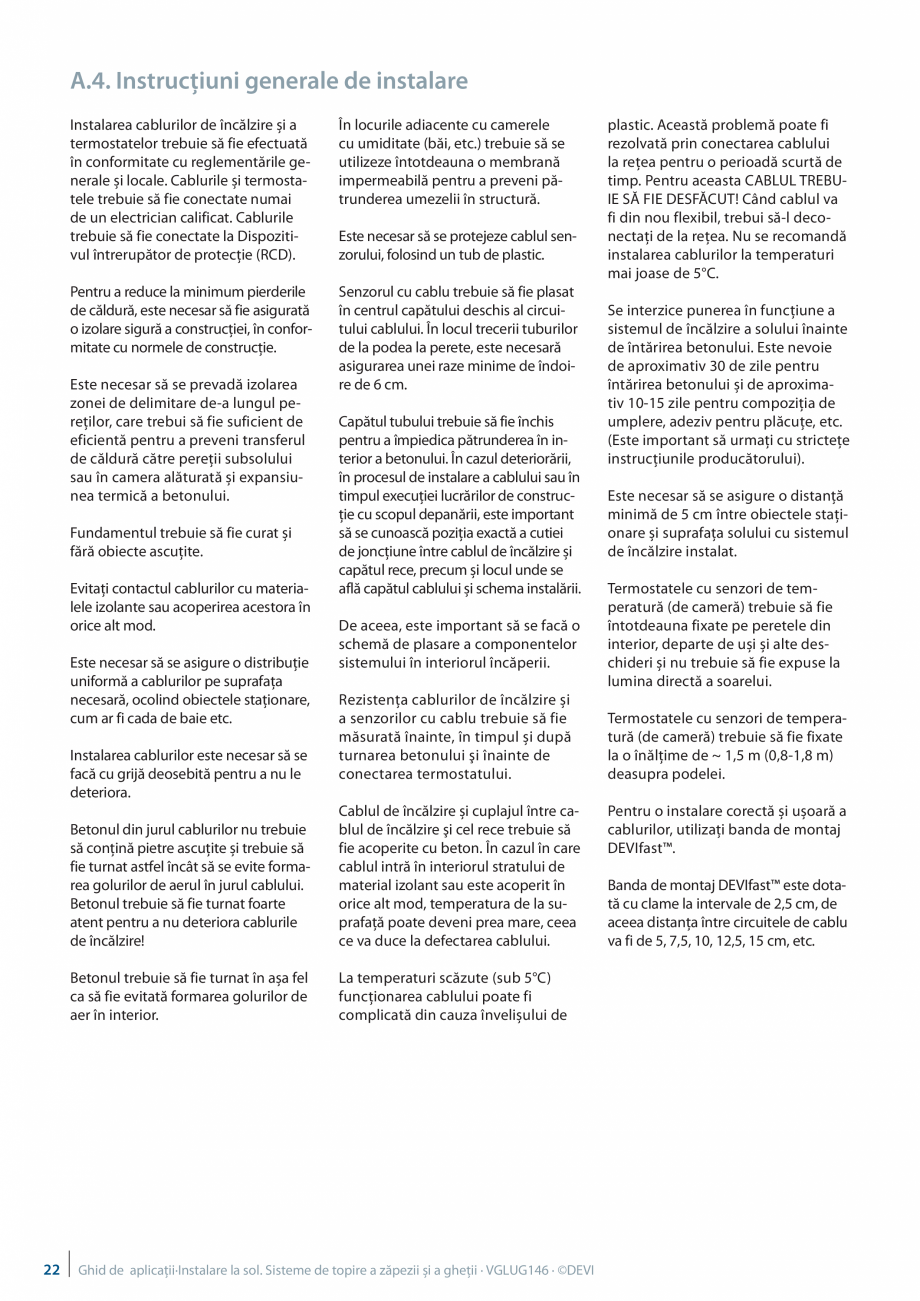 Pagina 22 - Ghid de aplicatii - Sisteme de topire a zapezii si ghetii DEVI Catalog, brosura Romana...