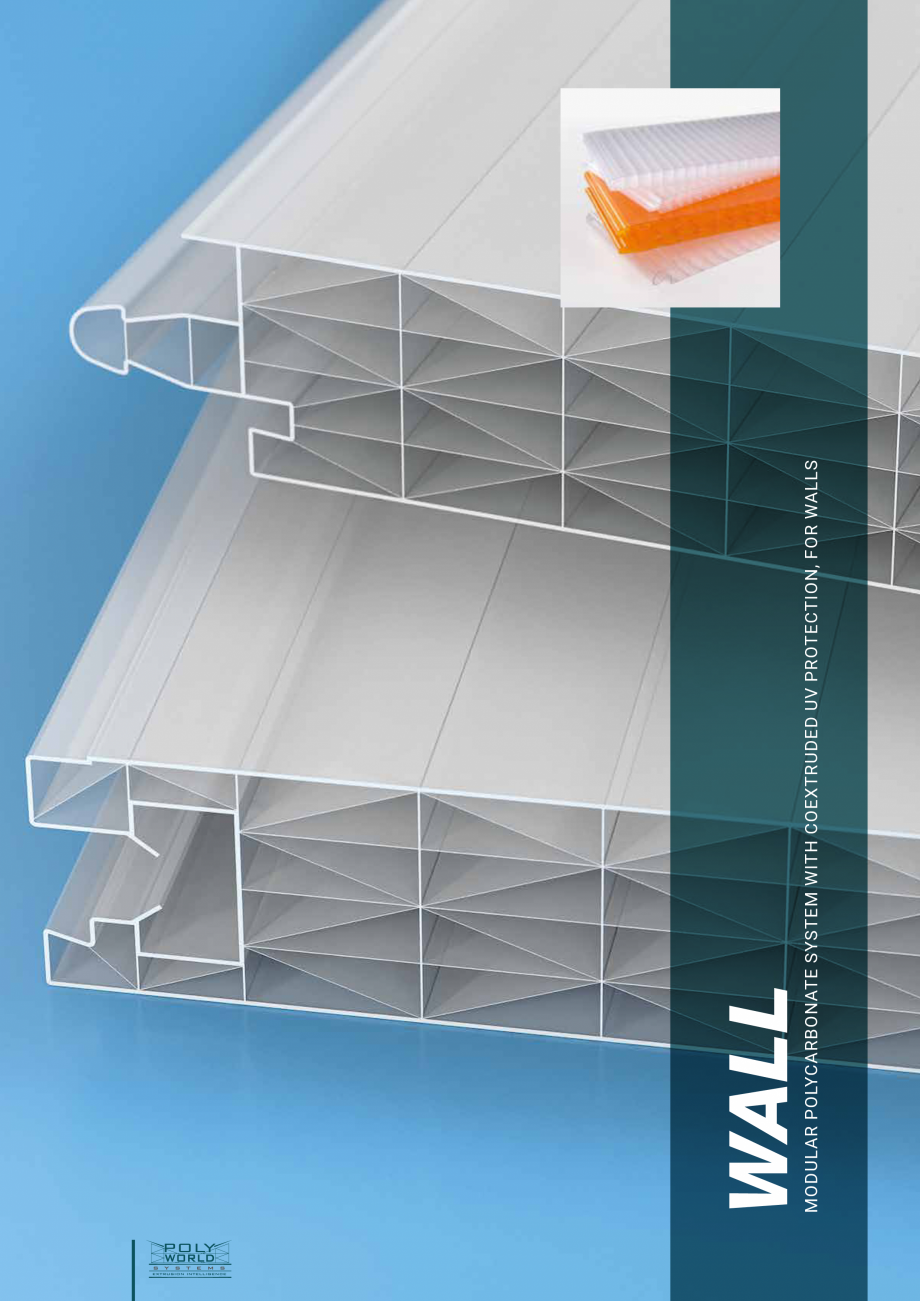 Pagina 1-Sistem modular policarbonat structurat GEPLAST NUT-FEDER WALL Fisa tehnica Engleza MODULAR...