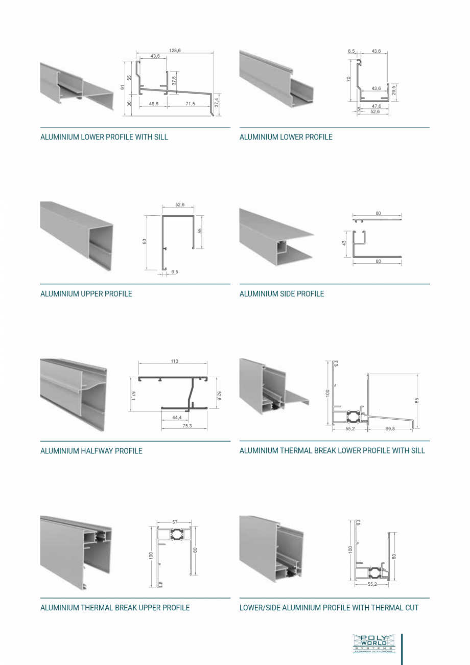Pagina 4-Sistem modular policarbonat structurat GEPLAST NUT-FEDER WALL Fisa tehnica Engleza : anodized...