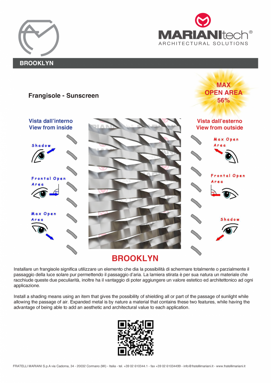 Pagina 2 - Plasa metalica expandata BROOKLYN MARIANITECH® MARIANItech® Fisa tehnica Engleza,...