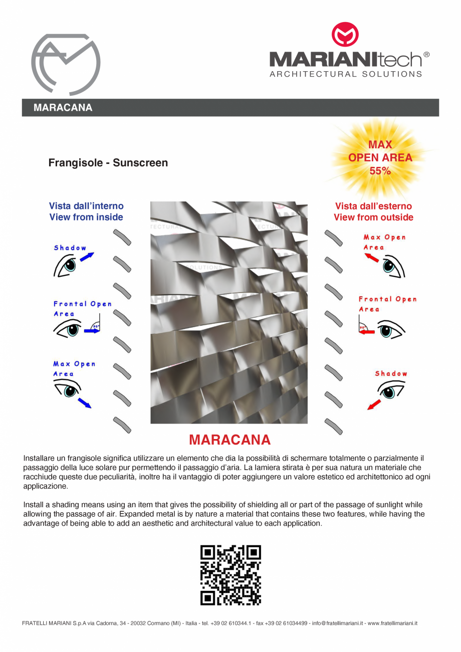 Pagina 2-Plasa metalica expandata MARACANA MARIANITECH® MARIANItech® Fisa tehnica Engleza, Italiana  ...