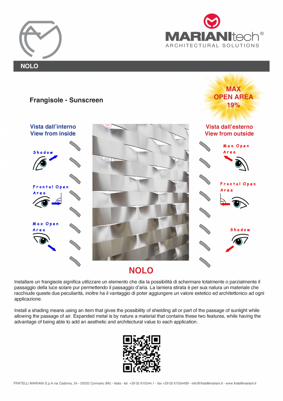 Pagina 2-Plasa metalica expandata NOLO MARIANITECH® MARIANItech® Fisa tehnica Engleza, Italiana y...